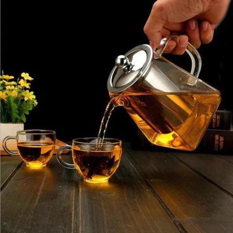 Bule de chá vidro com infusor